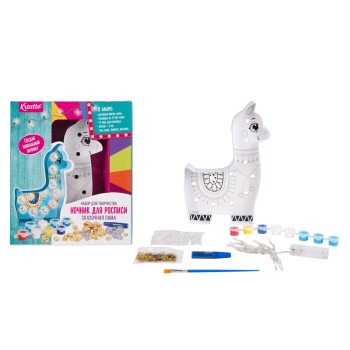 Kreatto. Ночник для росписи Сказочная лама. арт.36994