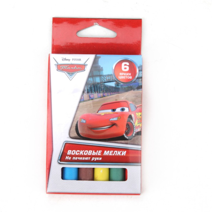 MultiArt. Набор восковых мелков "DISNEY CARS" 6 цветов, диам. 11мм арт.ZHS-6-11/DC