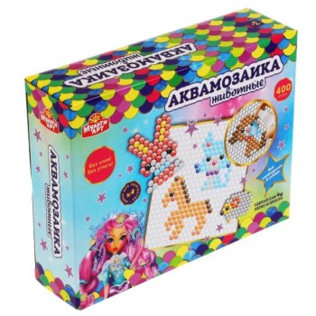 MultiArt. Аквамозаика "Животные" 400 бусин, арт.AQUABEADS400-MULART2
