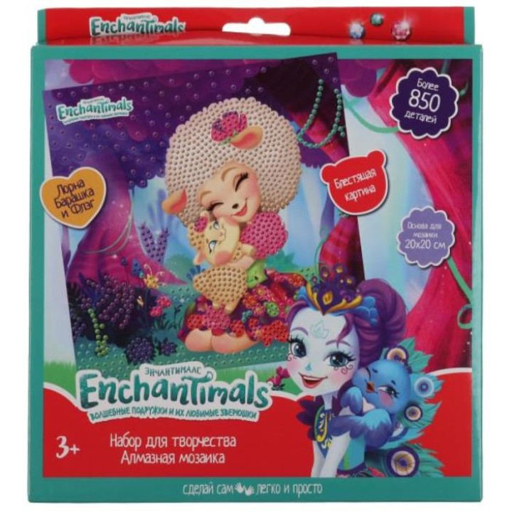 MultiArt. Алмазная мозаика "Enchantimals" 20х20 см арт.AM013-ENC