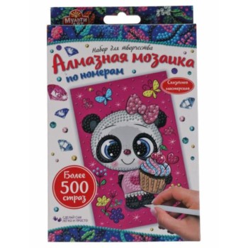 MultiArt. Алмазная мозаика "Пандочка" 10*15 см арт.AM10X15-MAPANDA322748