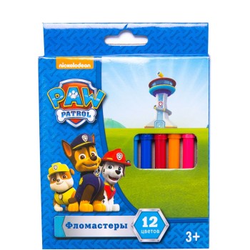 Щенячий патруль. Фломастеры 12 цветов арт.30797