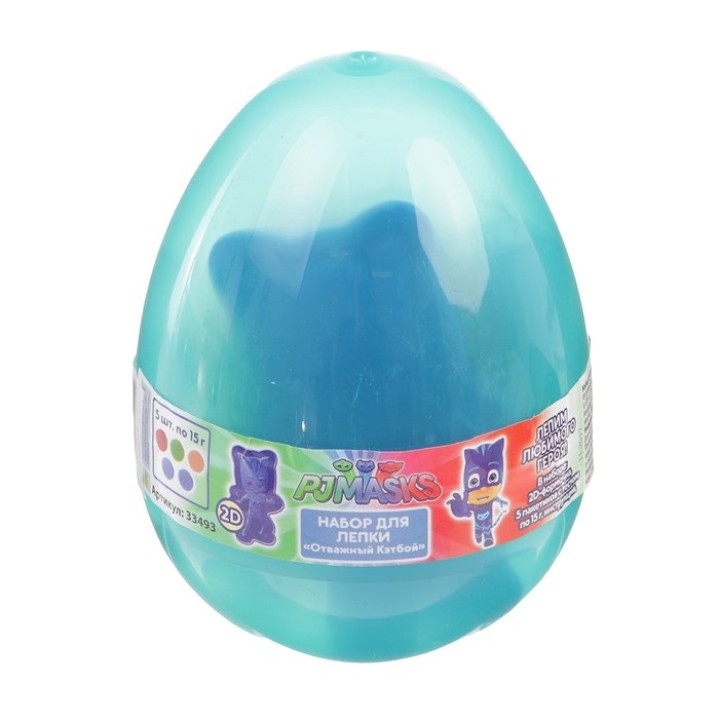 PJ Masks. Набор для лепки "Отважный Кэтбой" яйцо арт.33493