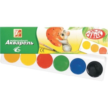 Луч. Акварель "Мини" 6 цв. без кисти арт. 19С 1246-08 /64