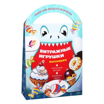 Луч. Набор красок по стеклу с трафаретом "Вкусняшки" арт.30С 1918-08 /8