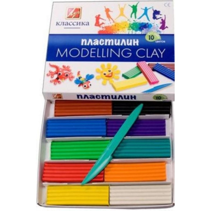 Луч. Пластилин "Классика" 10 цв. арт.7С 304-08 /20