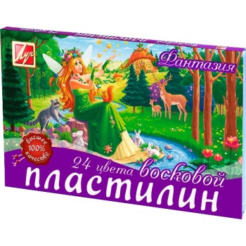 Луч. Пластилин мягкий восковой "Фантазия" 24 цв. арт.25С 1525-08 /9