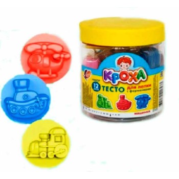 Луч. Тесто для лепки с формочками "Кроха. Машинки" 12 цветов арт.30С 1900-08 /16
