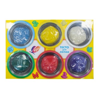 Луч. Набор теста для лепки 6 цветов (крышки-формочки) арт.31С 2029-08