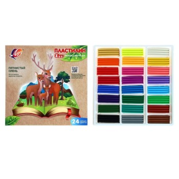 Луч. Пластилин "Zoo" 24 цвета арт.30С 1809-08 /12