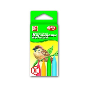Луч. Восковые мелки шестигранные "Мини" 6 цв. арт.12С 864-08 /112
