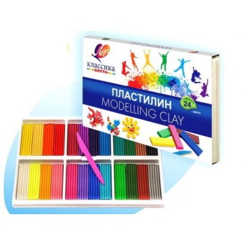 Луч. Пластилин "Классика" 24 цв. арт.28С 1642-08