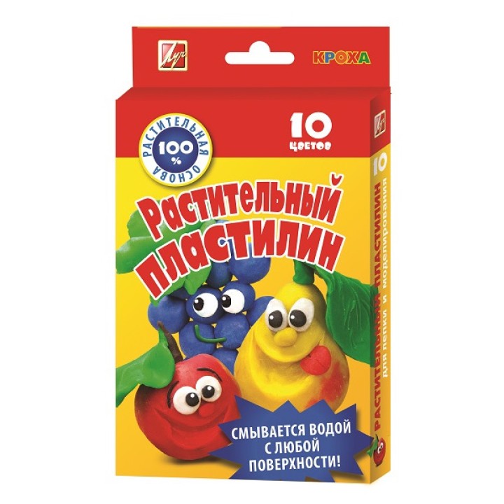 Луч. Пластилин растительный 10 цв арт.25С 1556-08