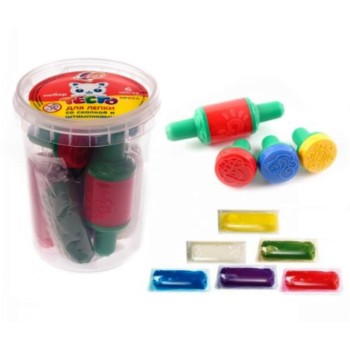 Луч. Набор Тесто для лепки со скалкой и штампиками арт.28С 1679-08 /8