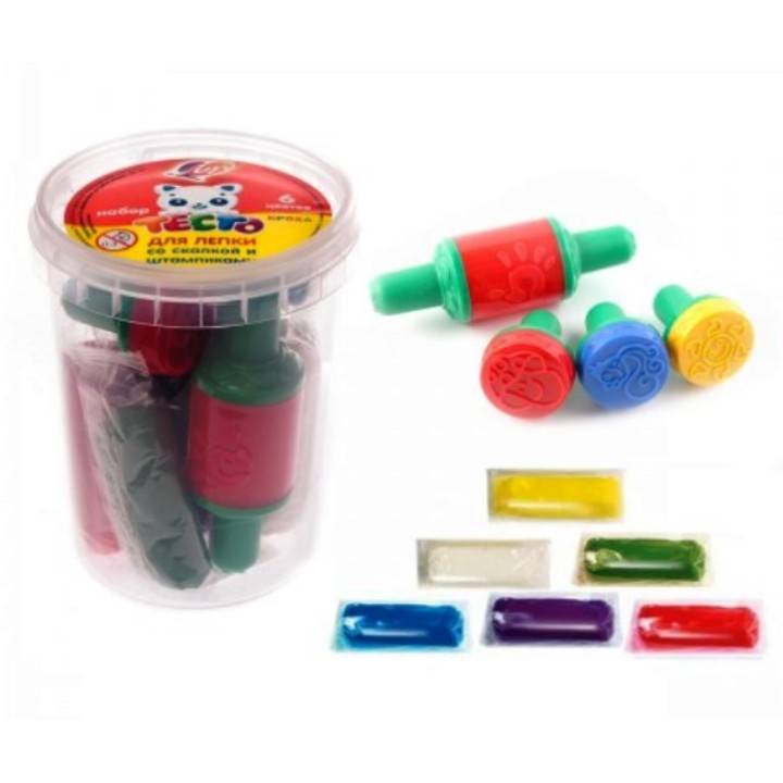 Луч. Набор Тесто для лепки со скалкой и штампиками арт.28С 1679-08 /8