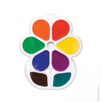 Луч. Акварель "Цветочек" 8 цв. без кисти арт.18С 1183-08 /55