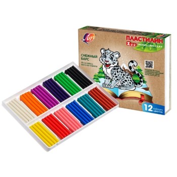 Луч. Пластилин "Zоо" 12 цветов арт.29С 1722-08 /20