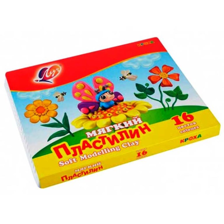 Луч. Пластилин мягкий "Кроха" 16 цветов арт.28С 1646-08 /14