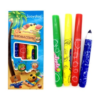 Intelligent. Фломастеры 4 цв. "Jooydoo" ароматизированные арт.BY-464