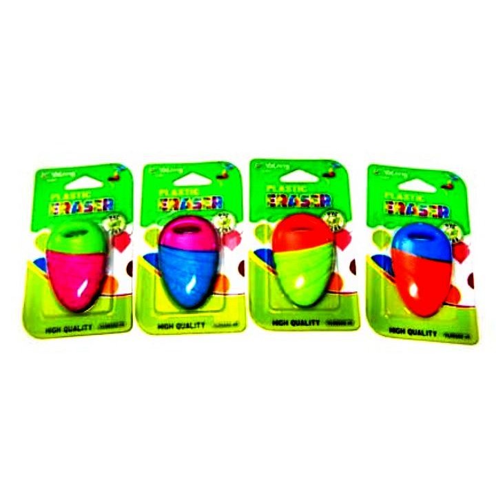 Intelligent. Ластик "Подвеска" с держателем,Yalong ВМ-162 6 см. неон. цв. на блистер. арт.YL90102-