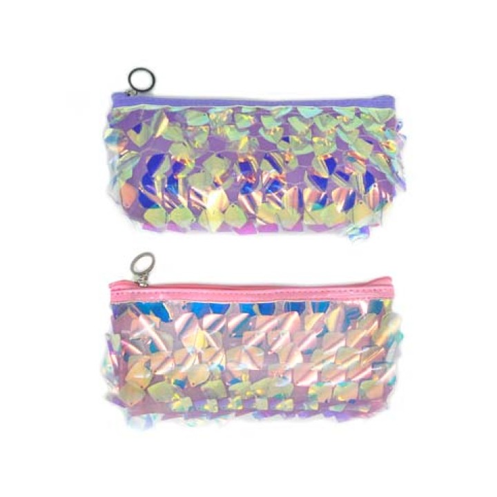 Intelligent. Пенал на молнии c галографическими пайетками арт.BW-70