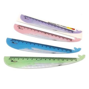 Intelligent. Линейка 15 см "Кит" пластиковая фигурная на блистере, в ассорт. №3103 арт.CE-104