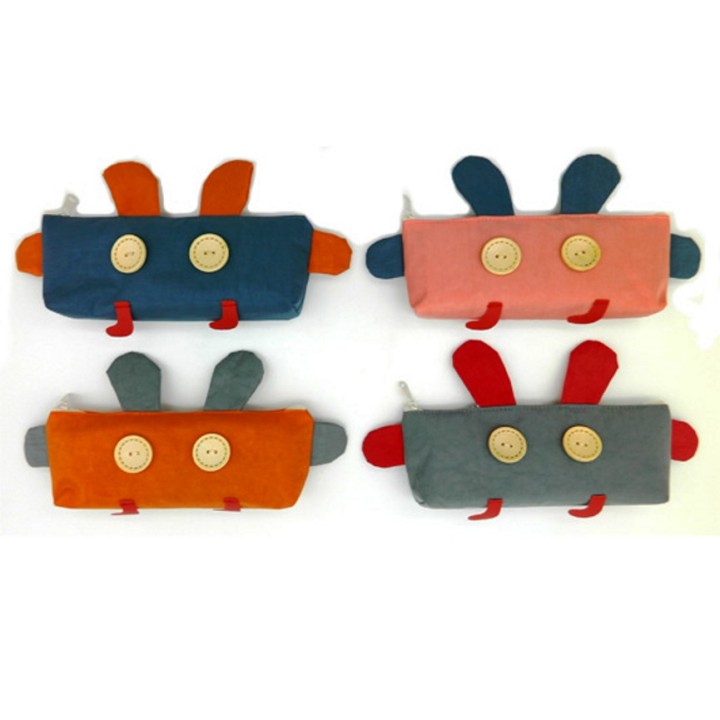 Intelligent. Пенал с пугов-глазами, "ушами и лапами", однот. текстиль ассорт. арт.QYF-77 TR-AA01774