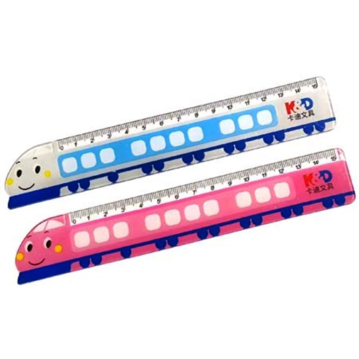 Intelligent. Линейка 15 см "Паровозик" пластиковая фигурная на блистере, в ассорт. арт.CE-100