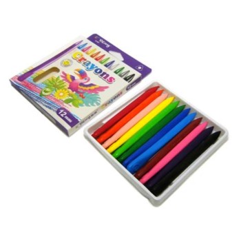 Intelligent. Мелки восковые 12 цв. Yalong BR-272 "Тукан" 3-х гр, в кор. с европодв арт.YL22002-12