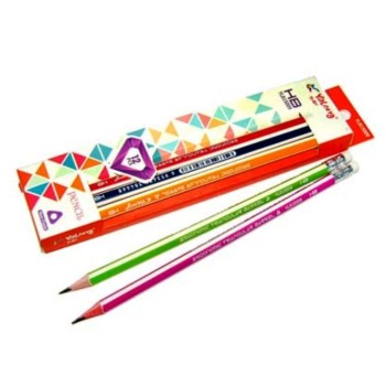Intelligent. Карандаш пр. Yalong BY-337 в полоску, трехгр, с ласт, ассорт, арт.YL815009 поштучно