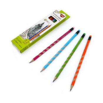 Intelligent. Карандаш пр. с анатомич выемками 3х-гр, с ластиком, в кор арт.ВТ-182 (поштучно)