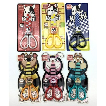 Intelligent. Ножницы детские "Животные" 130мм в пластик чехле, на блистере арт.OL-2109/CJ-235/CA-176