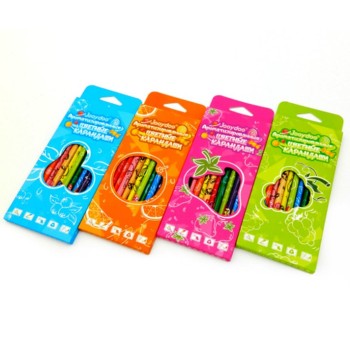 Intelligent. Карандаши 12 цв. "Jooydoo" ароматизированные заточенные, трехгранные арт.BY-3