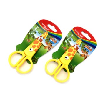 Intelligent. Ножницы детские Keyroad "Жираф" пластиковые лезвия 12см, на блистере арт.KR971402