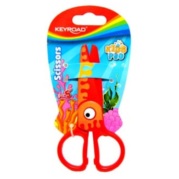 Intelligent. Ножницы детские Keyroad "Медуза" пластиковые лезвия арт.KR971405