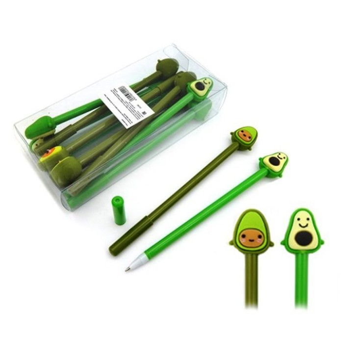 Intelligent. Ручка фигурная шариковая "Авокадо" (син) 0,5мм с фигуркой арт.CC-292 УПАК 12 ШТ