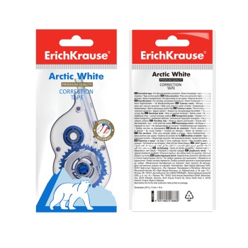 ErichKrause® Корректирующая лента"Arctic white,5мм*8мм(в пакете) арт.21886