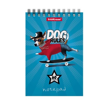 ErichKrause® Блокнот на спирали "Dog Rules" 60 листов, клетка (поштучно) арт.46693