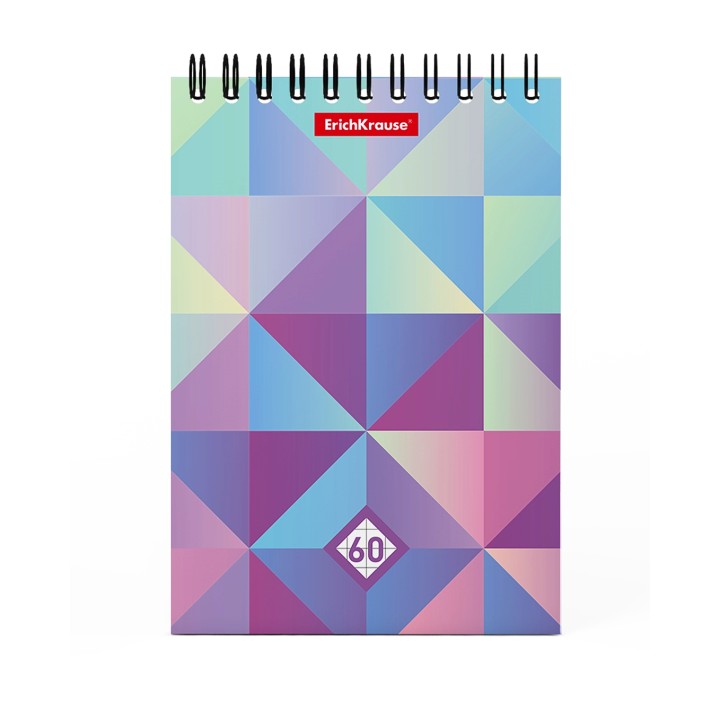 ErichKrause® Блокнот на спирали "Magic Rhombs" 60 листов, клетка (поштучно) арт.49659