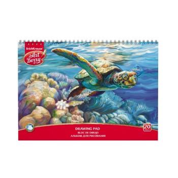ErichKrause® Альбом для рисования на спирали "ArtBerry Черепаха" 20 листов микроперф. арт.46897
