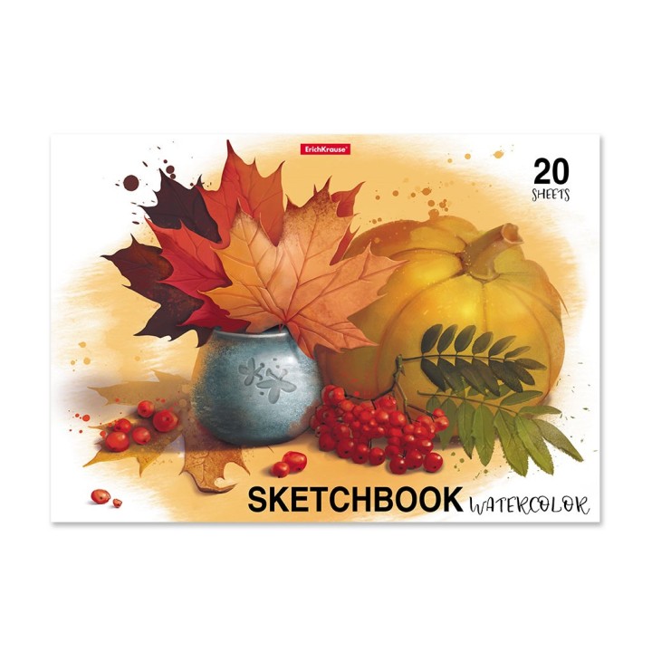 ErichKrause® Альбом для эскизов на клею "Дары природы" 20 листов, бумага акварельная арт.49857
