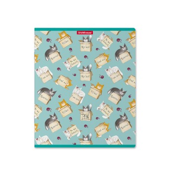 ErichKrause® Тетрадь общая ученическая "Cat & Box" 48 листов, клетка (поштучно) арт.49609