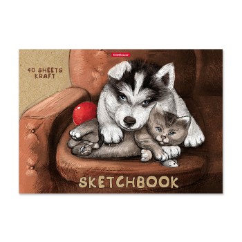 ErichKrause® Альбом для эскизов на клею "Дружба" 40 л. крафт-бумага арт.49853