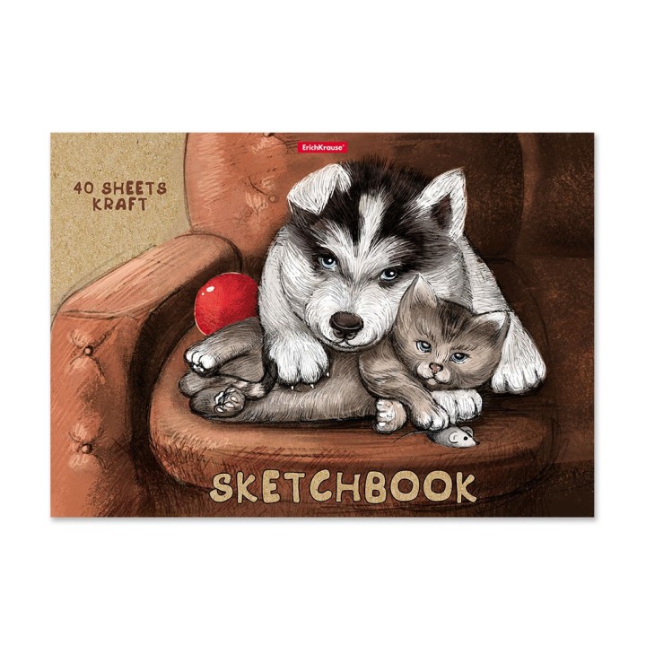ErichKrause® Альбом для эскизов на клею "Дружба" 40 л. крафт-бумага арт.49853