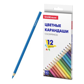ErichKrause® Набор цветных карандашей "Basic" шестигранные 12 цветов арт.50529