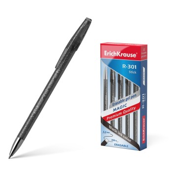 ErichKrause® Ручка гелевая сo стирателем чернил "Magic Gel" R-301 черная (поштучно) арт.46435