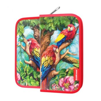 ErichKrause® Пластиковый пенал-книжка без наполнения "Parrot" 110x205x25мм арт.46869