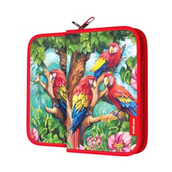 ErichKrause® Пластиковый пенал-книжка без наполнения "Parrot" 135x205x30мм арт.46870