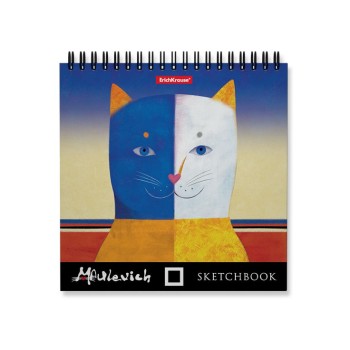 ErichKrause® Альбом для эскизов на спирали "Мяулевич" 170х170 мм, 40 листов арт.48041