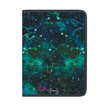 ErichKrause® Папка пластиковая для тетрадей на молнии "Emerald Stardust" (поштучно) арт.52831